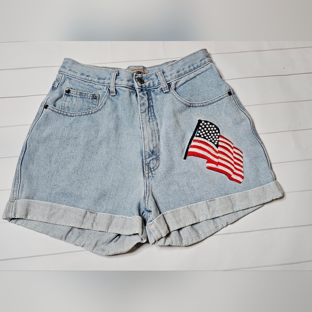Vintage 90sCounty seat jeans cuffed denim shorts